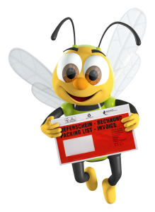 DEBABEE Nachhaltigkeit Debabee mit Lieferscheintasche