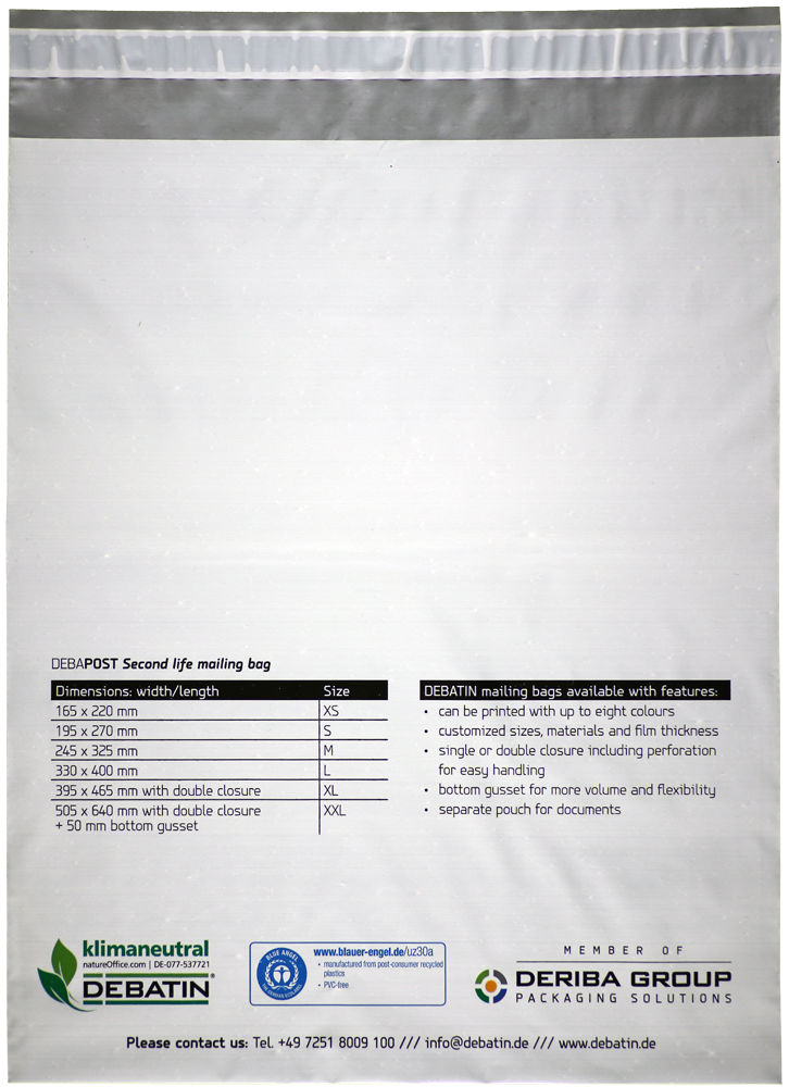 Folienversandtasche Second Life Folienversandtasche DEBAPOST Second Life